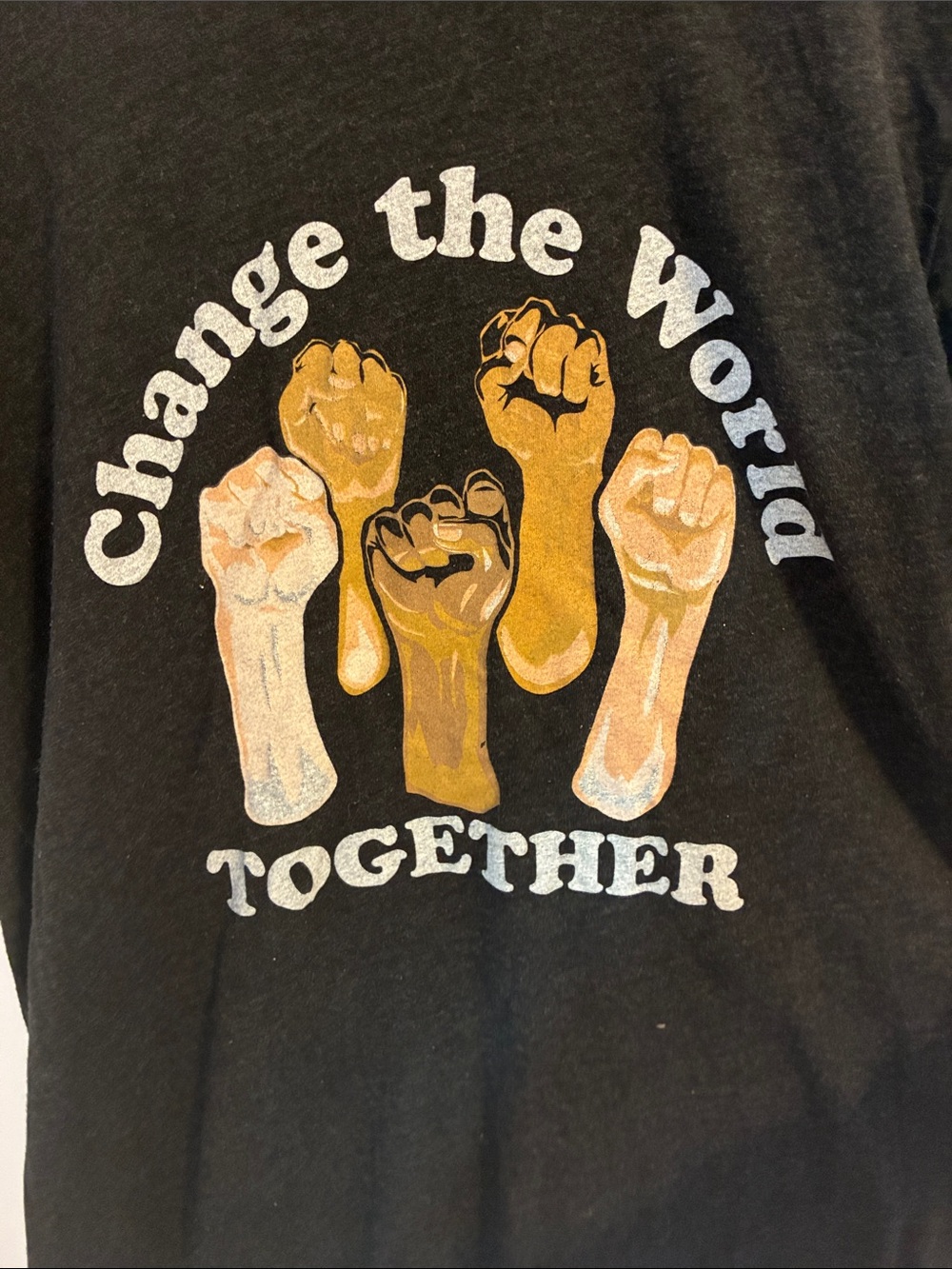 Change the World Together Graphic Tee - Charcoal - The KY Shop - USA made